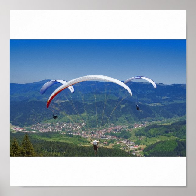 Affiche Gleitschirmflieger im Schwarzwald (Devant)