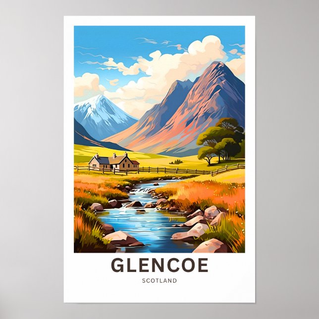 Affiche Glencoe Scotland Travel Print (Devant)