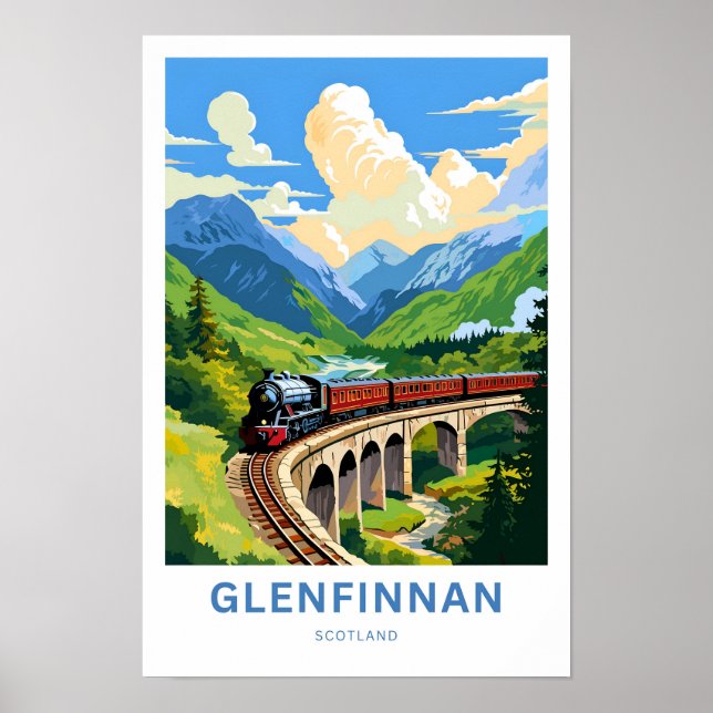 Affiche Glenfinnan Scotland Travel Print (Devant)
