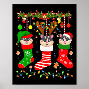 Affiche Glisse de sucre dans les chaussettes de noël illum