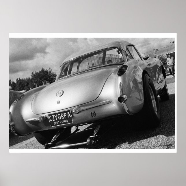 Affiche Glisser vintage - 1957 Chevy Corvette Gasser (Devant)