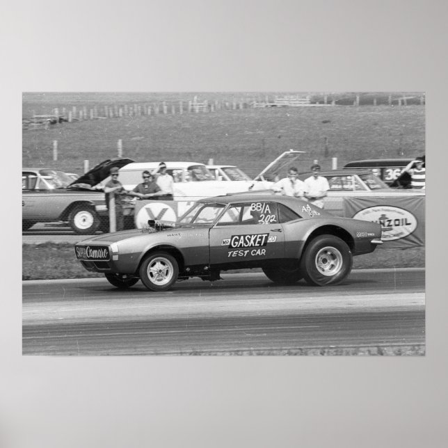 Affiche Glisser vintage - M. Gasket "voiture d'essai" Cama (Devant)