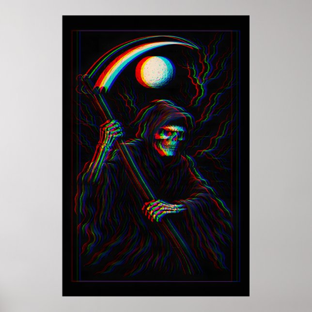 Affiche Glitch Reaper – Mort sinistre en RGB (Devant)