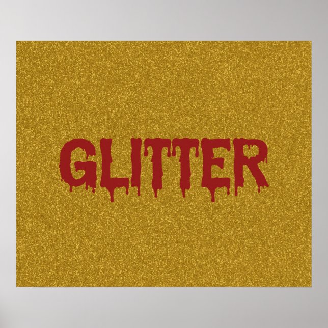 Affiche Glitter en typographie de Blood (Devant)