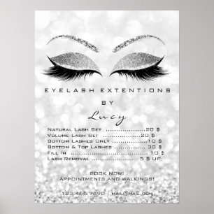 Affiche Glitter Gray Silver Makeup Eyes Lashes Price List