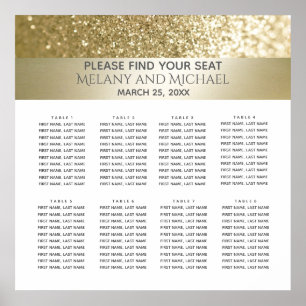 Affiche Glitterie élégante bande dorée moderne élégant