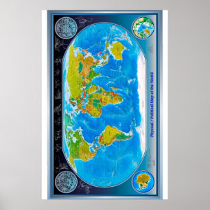 Affiche " Global : Physique/Politique Monde MAP ...