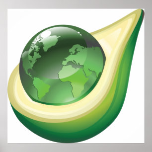 Affiche Globe d'Avocado