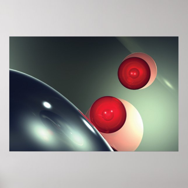 Affiche globes rouges (Devant)