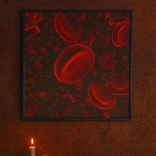 Affiche Globules Rouges Microscopiques