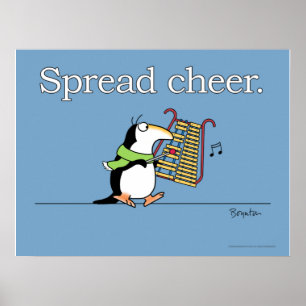 Affiche GLOCKENSPIEL PENGUIN "Spread Cheer" Sandra Boynton