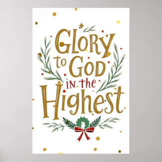 Affiche Gloire À Dieu Dans Le Meilleur Mur Art