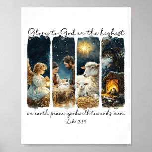 Affiche Gloire À Dieu Dans Le Plus Haut - Nativité De Noël