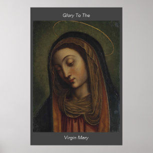 Affiche gloire à l'affiche vierge marie