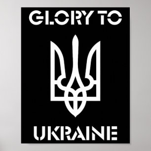 Affiche Gloire à l'Ukraine blason inspiré de Zelensky De