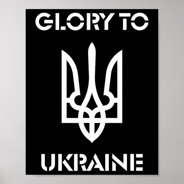 Affiche Gloire à l'Ukraine blason inspiré de Zelensky De (Devant)