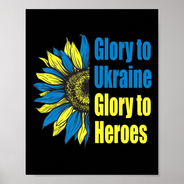 Affiche Gloire à l'Ukraine Gloire aux Héros Graines de Tou (Devant)