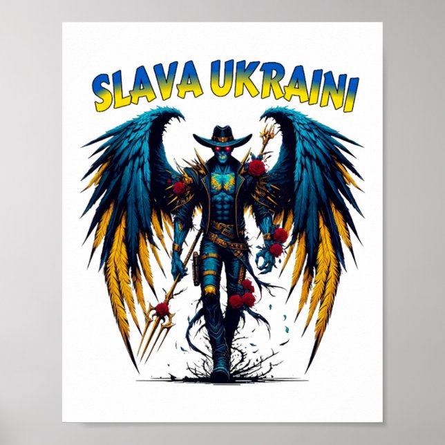 Affiche Gloire à l'Ukraine - Pro Ukraine ukrainienne  (Devant)