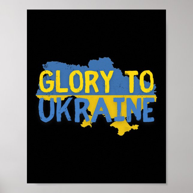 Affiche Gloire à l'Ukraine Slava Ukraïni  (Devant)