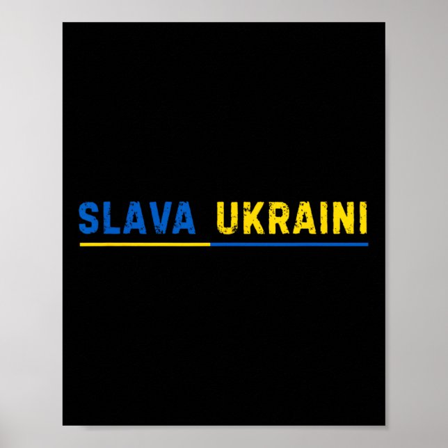 Affiche Gloire à l'Ukraine Slava Ukraïni 1  (Devant)