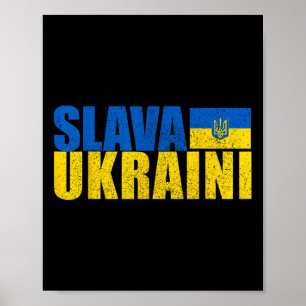 Affiche Gloire à l'Ukraine Slava Ukraini 3