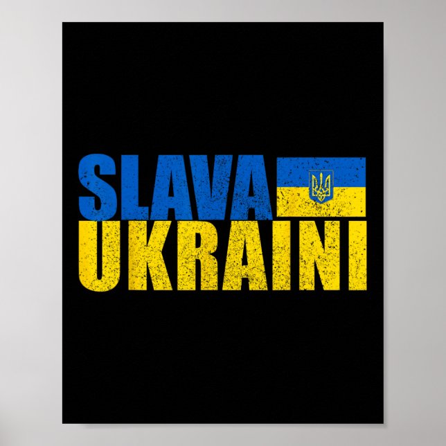 Affiche Gloire à l'Ukraine Slava Ukraini 3  (Devant)