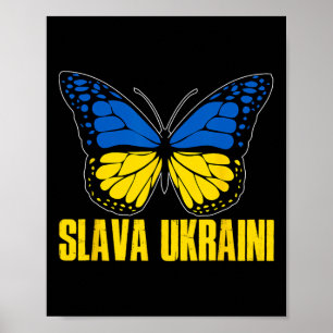 Affiche Gloire à l'Ukraine Soutien à l'Ukraine Drapeau Ukr