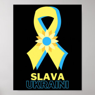 Affiche Gloire à l'Ukraine Soutien à l'Ukraine Je suis ave
