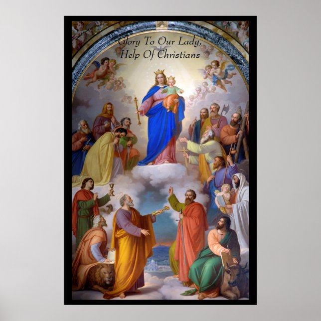 Affiche Gloire à Notre-Dame, aide des chrétiens (Devant)