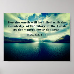 Affiche Gloire du Seigneur, Bible Verse, Habakkuk 2:14