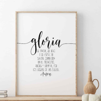 Affiche Gloria Al Padre, Al Hijo Y Al Espíritu Santo