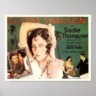Affiche Gloria Swanson dans "Sadie Thompson"