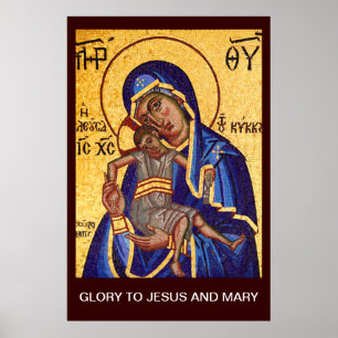 AFFICHE GLORY TO JESUS AND MARY