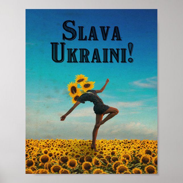 Affiche Glory to Ukraine! Slava Ukraini! (Devant)