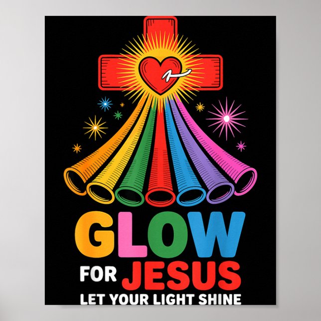 Affiche Glow For Jesus Christian Faith  (Devant)