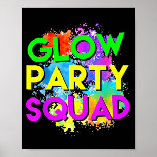 Affiche Glow Party Squad Halloween Costume Pour Femmes Hom