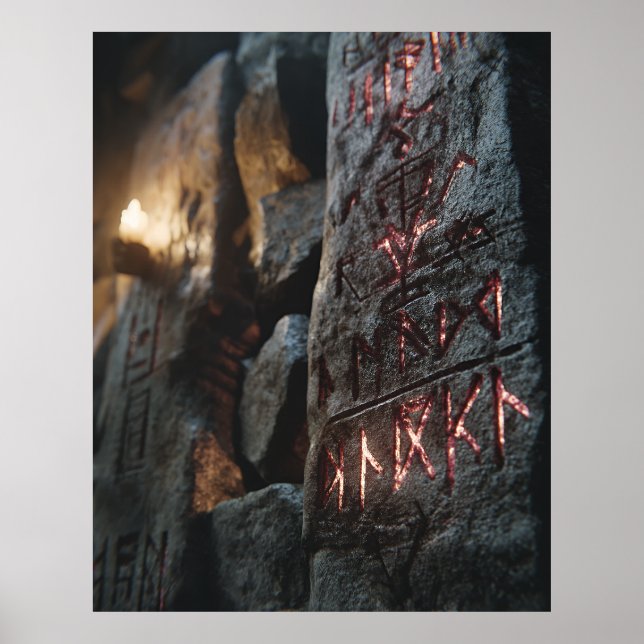 Affiche Glowing Ancient Runes (Devant)