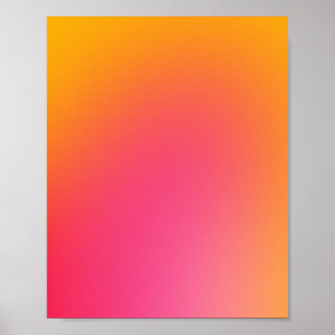 Affiche Glume Orange Et Rose
