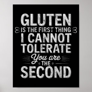 Affiche Gluten d'abord, je ne peux pas tolérer vintage