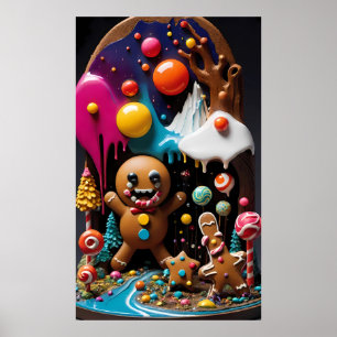 Affiche Glutton en pain d'épices - Ken Gage Surreal Art