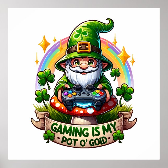 Affiche Gnome de joueur de la Saint-Patrick (Devant)