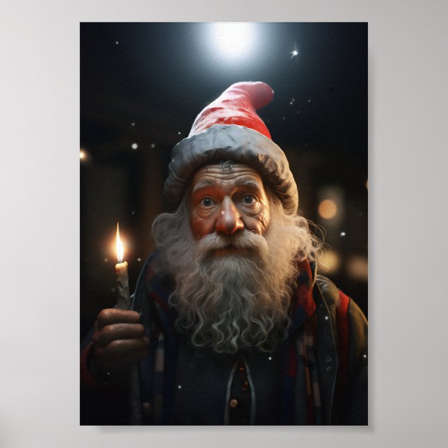 Affiche Gnome de Noël surpris (Devant)
