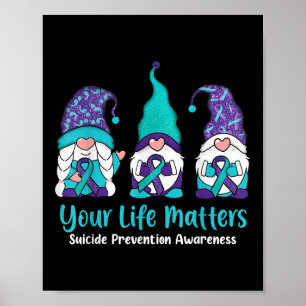 Affiche Gnome de sensibilisation à la prévention du suicid