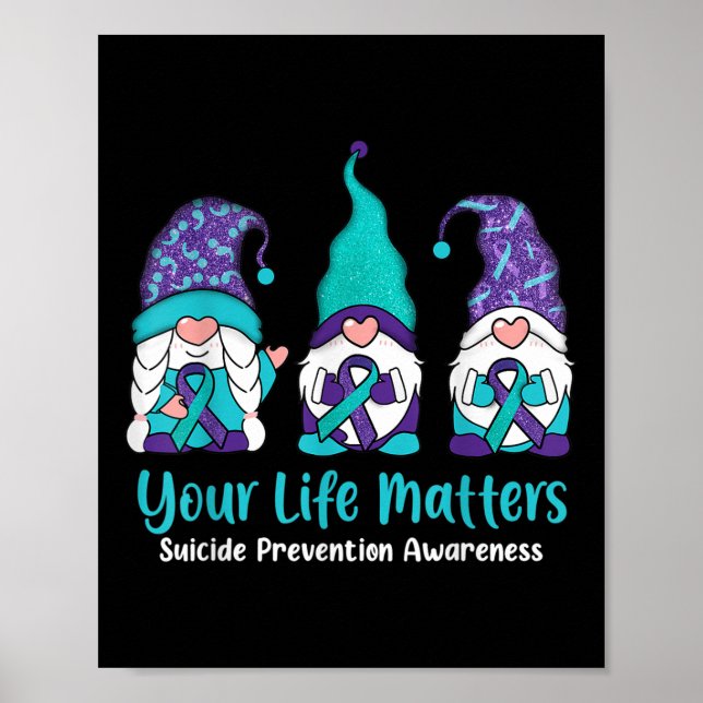 Affiche Gnome de sensibilisation à la prévention du suicid (Devant)