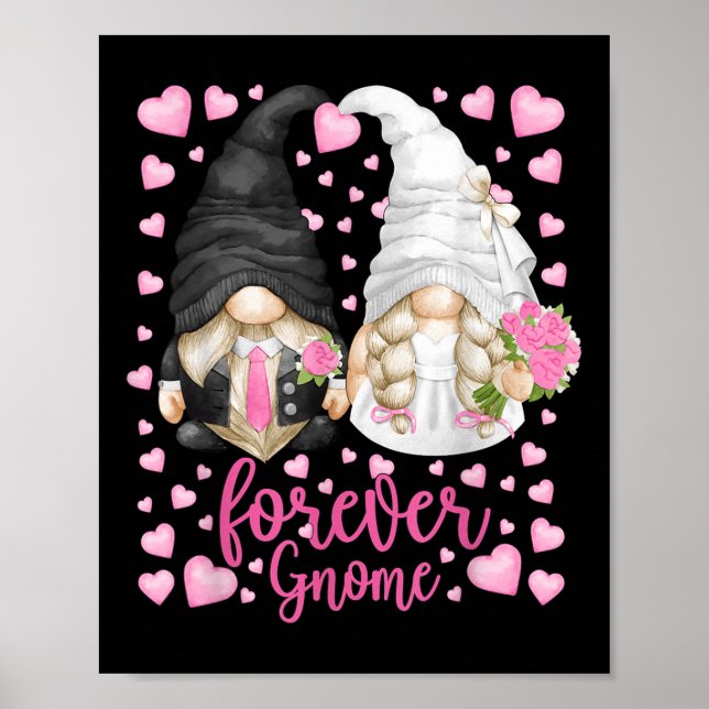 Affiche Gnome drôle pour toujours - Mariée unique Mariage  (Devant)