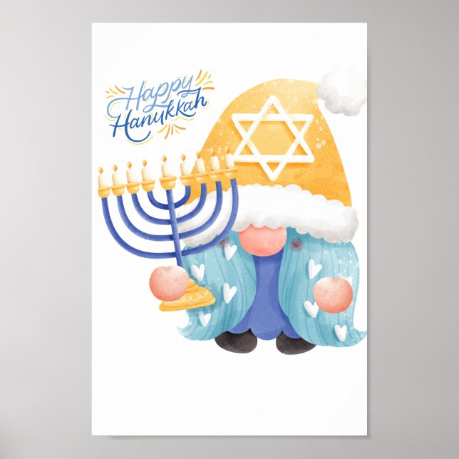 Affiche Gnome joyeux hanouka (Devant)