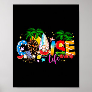 Affiche Gnome Marin Vie de Croisière Vacances d'Été Boa de