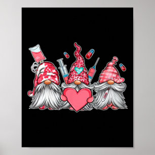 Affiche Gnome Nurse Scrub Valentine Rn Icu Er Valentines D