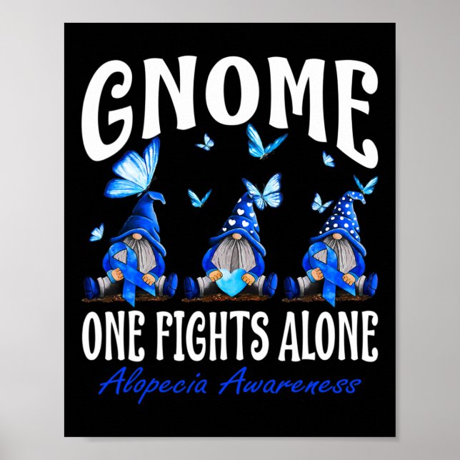 Affiche Gnome One combat seul Alopécie Sensibilisation 1 (Devant)