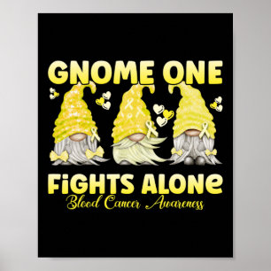 Affiche Gnome One combat seul Cancer du Sang Jaune